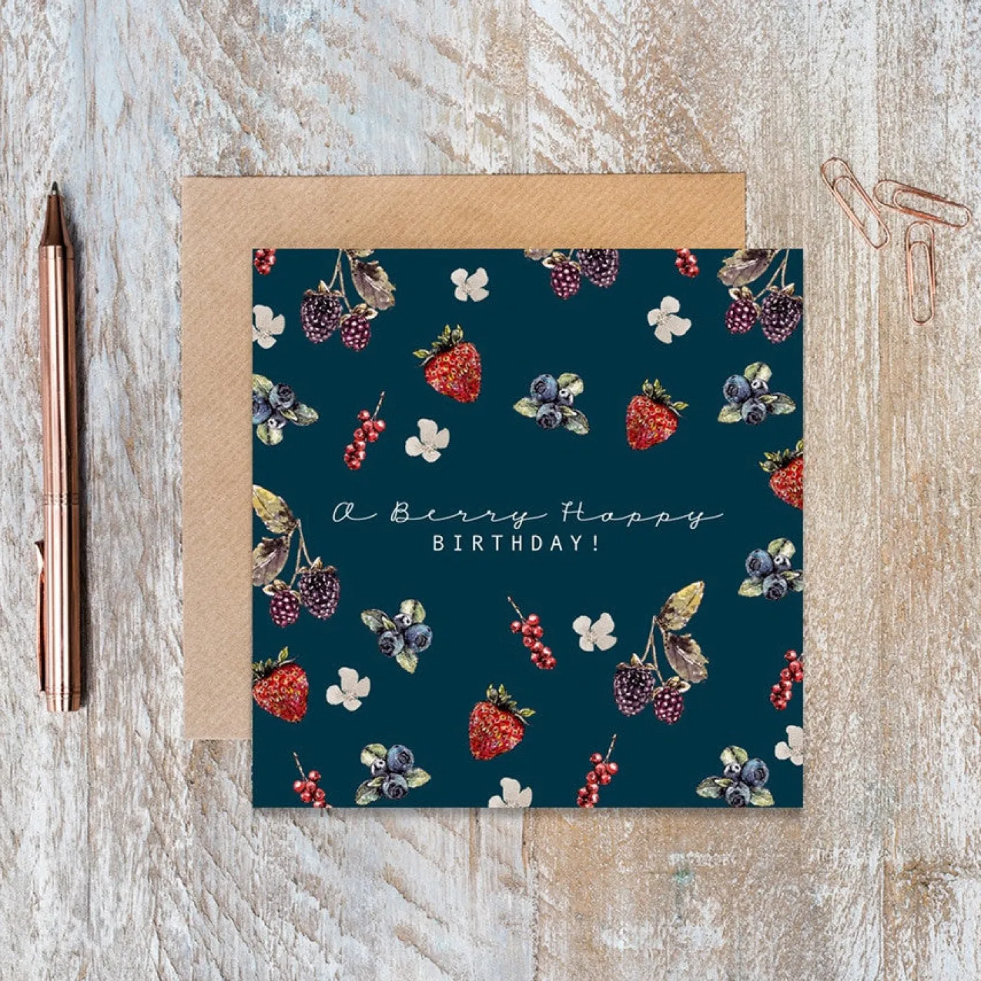 Toasted Crumpet A Berry Happy Birthday! Greetings Card