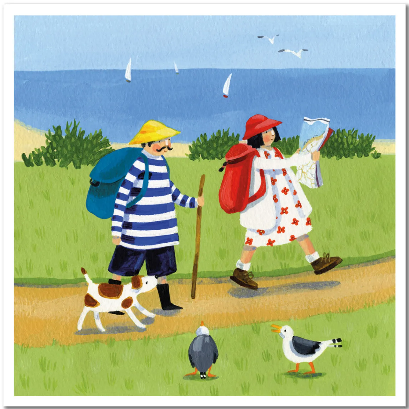 Emma Ball Afternoon Hike Greetings Card