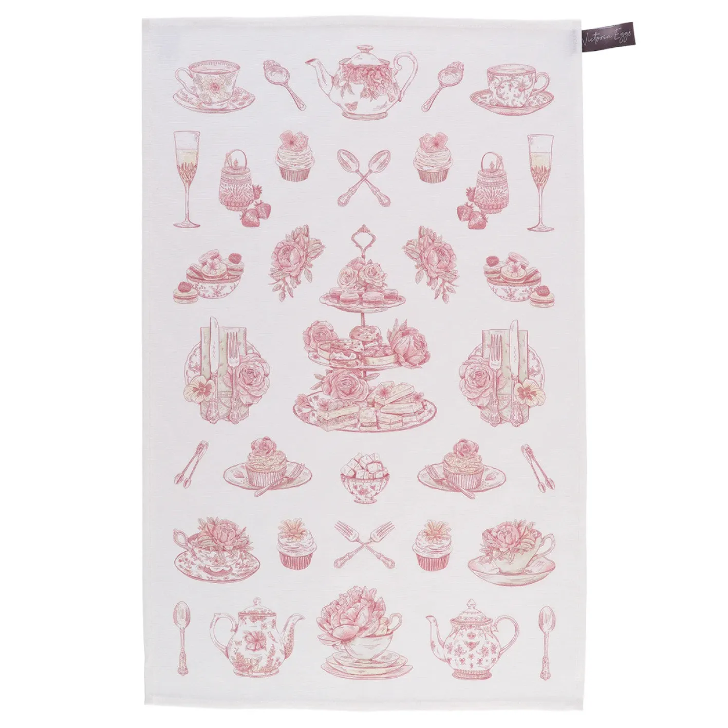 Victoria Eggs Afternoon Tea Tea Towel