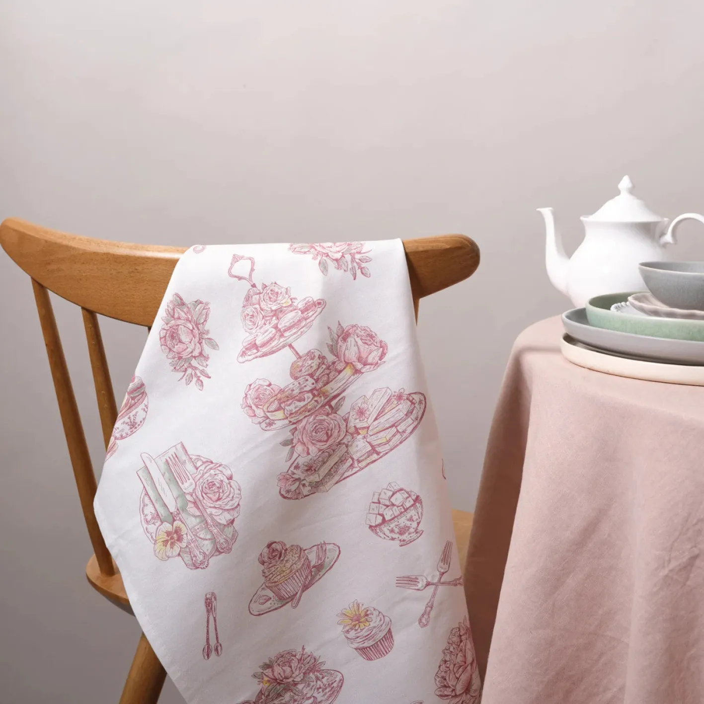 Victoria Eggs Afternoon Tea Tea Towel
