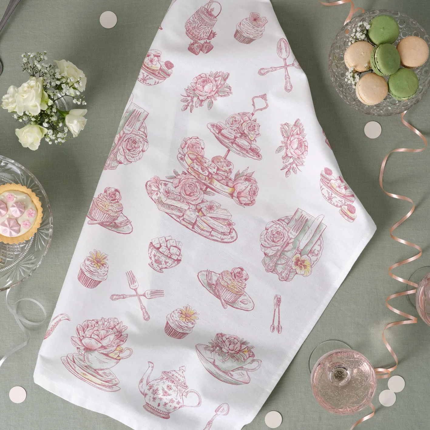 Victoria Eggs Afternoon Tea Tea Towel