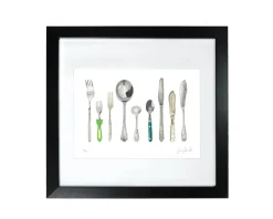 Corinne Alexander A Handful of Cutlery Framed Print by