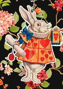 Madame Treacle Alice In Wonderland - Alice Rabbit Announcement Fandangle Greetings Card