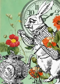 Madame Treacle Alice In Wonderland Nearly Ten to Two Greetings Card
