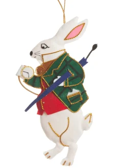 St. Nicolas Alice in Wonderland White Rabbit Decoration