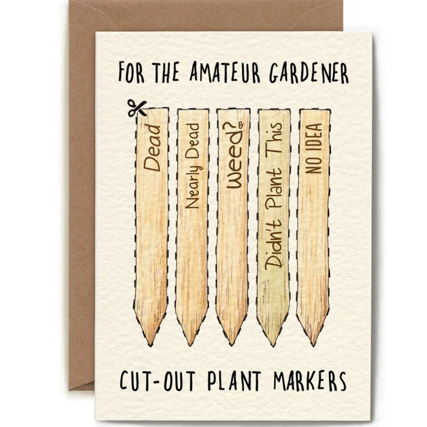Bewilderbeest Amateur Gardener Greetings Card