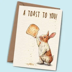 Bewilderbeest A Toast to You Greetings Card