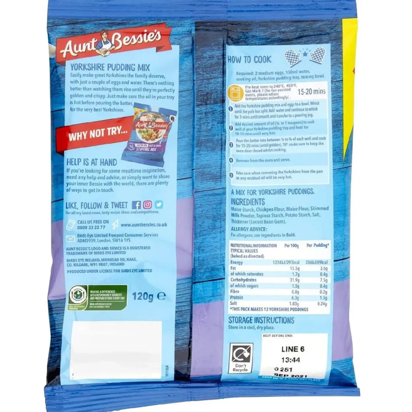 Tea & Biscuits Aunt Bessies Gluten Free Yorkshire Pudding Mix