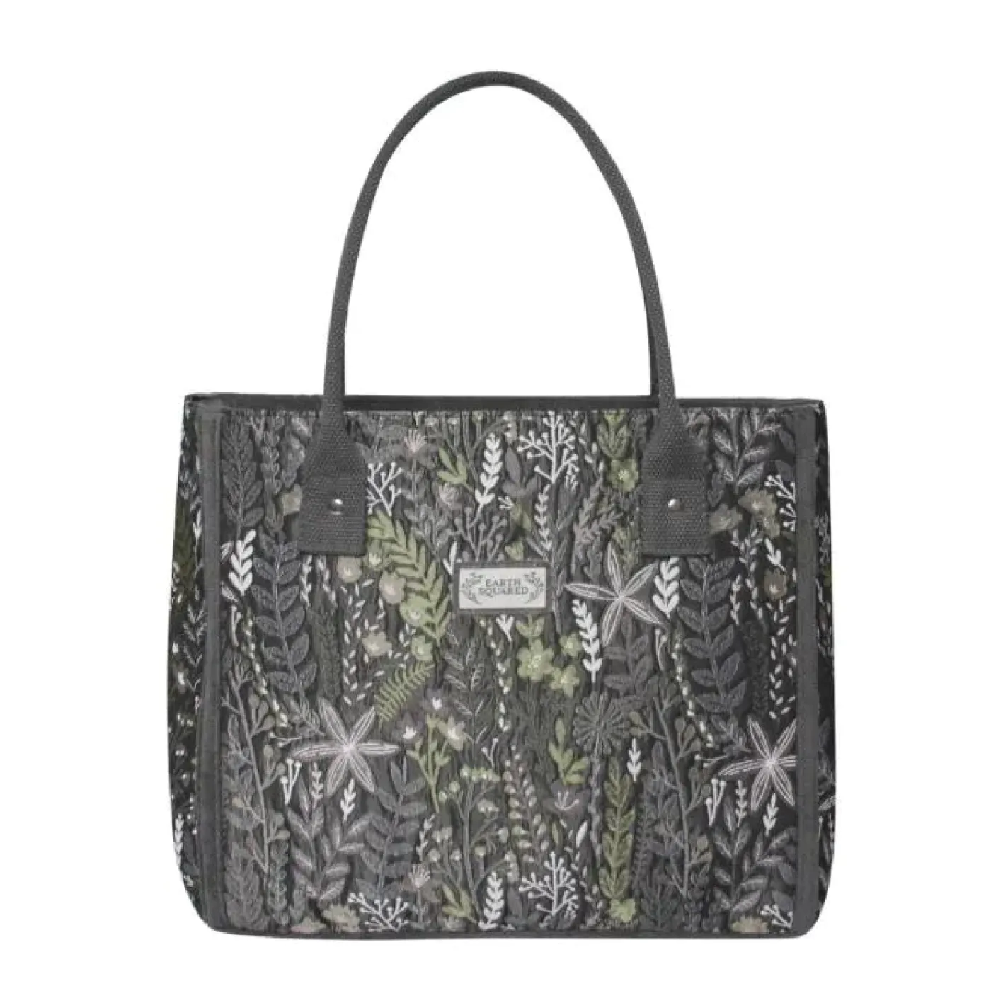 Earth Squared Bags Autumn Jacquard Grey Tote Bag