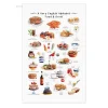 Yeti A Very English Alphabet Food & Drink Tea Towel