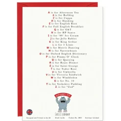 Yeti A Very English Alphabet Greeting Card