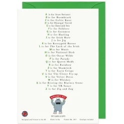 Yeti A Very Irish Alphabet Greeting Card