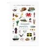 Yeti A Very Welsh Alphabet Tea Towel