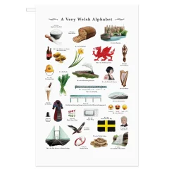 Yeti A Very Welsh Alphabet Tea Towel