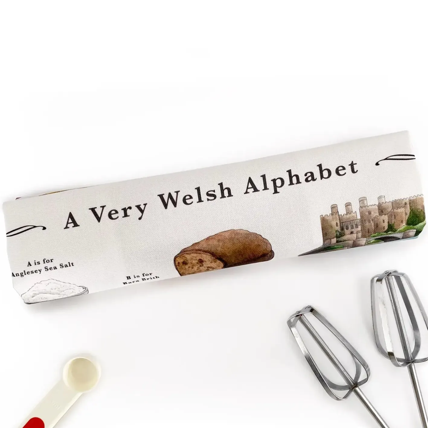 Yeti A Very Welsh Alphabet Tea Towel
