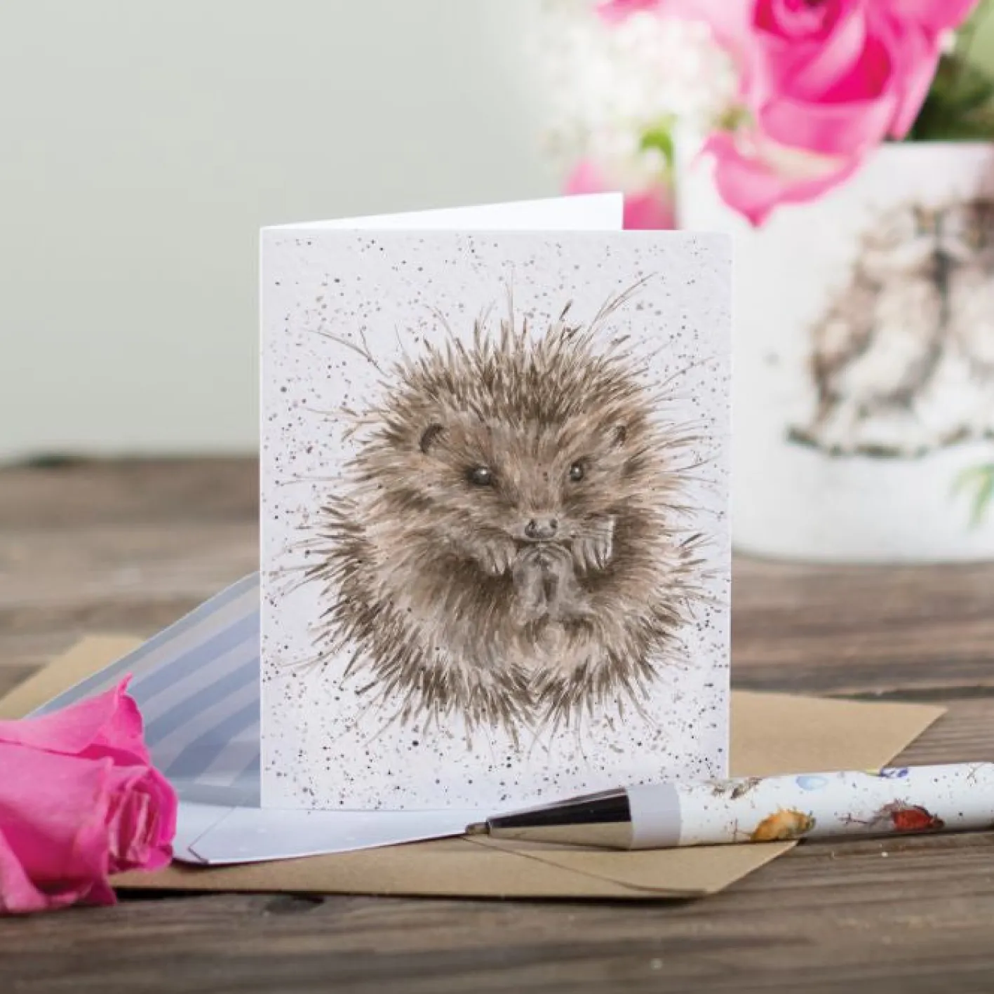Wrendale Designs 'Awakening' Hedgehog Enclosure Card