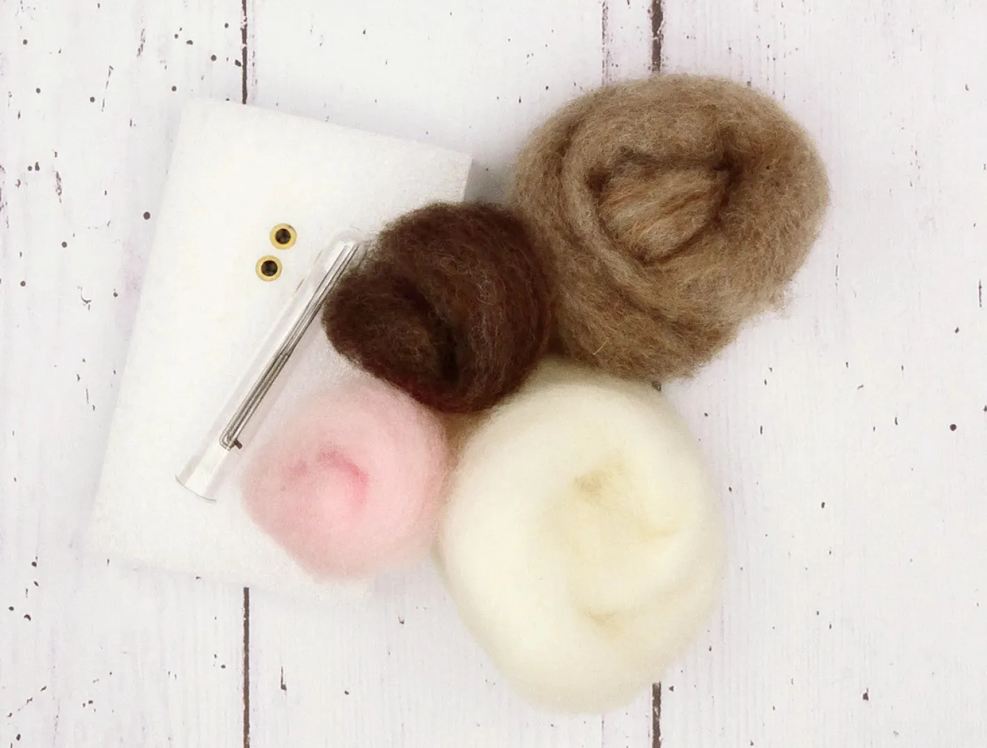 The Crafty Kit Co. Baby Bunny Needle Felting Kit