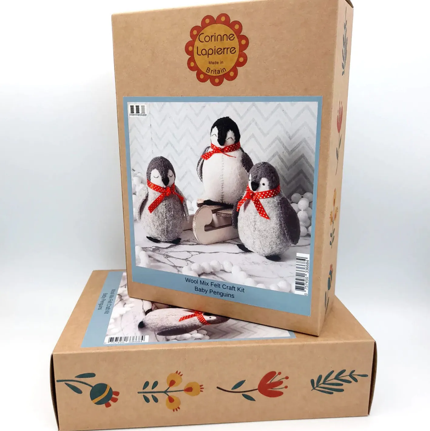 Corinne Lapierre Baby Penguins Wool Mix Felt Craft Kit