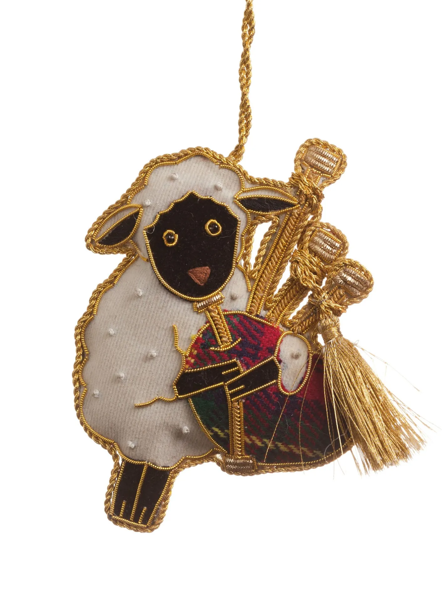 St. Nicolas Bagpiping Sheep Decoration