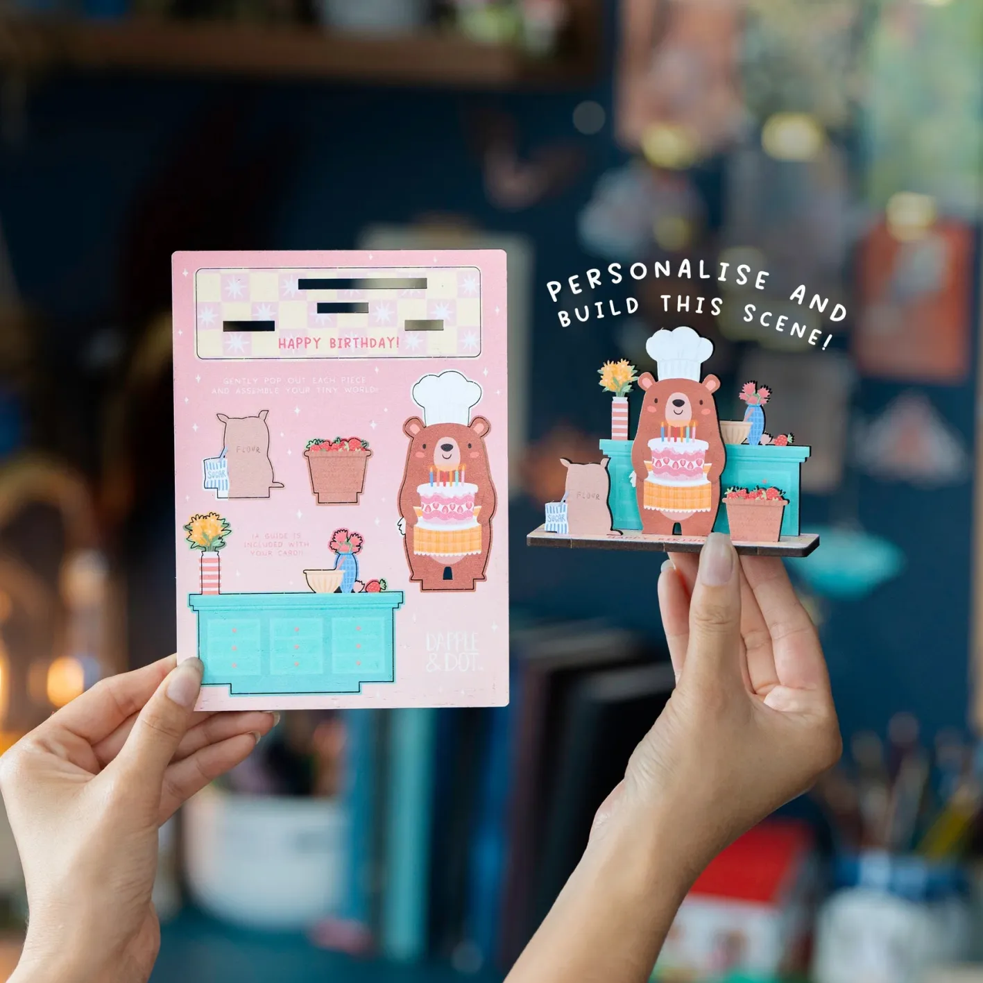 Dapple & Dot Bakery Bear Pop Out Card