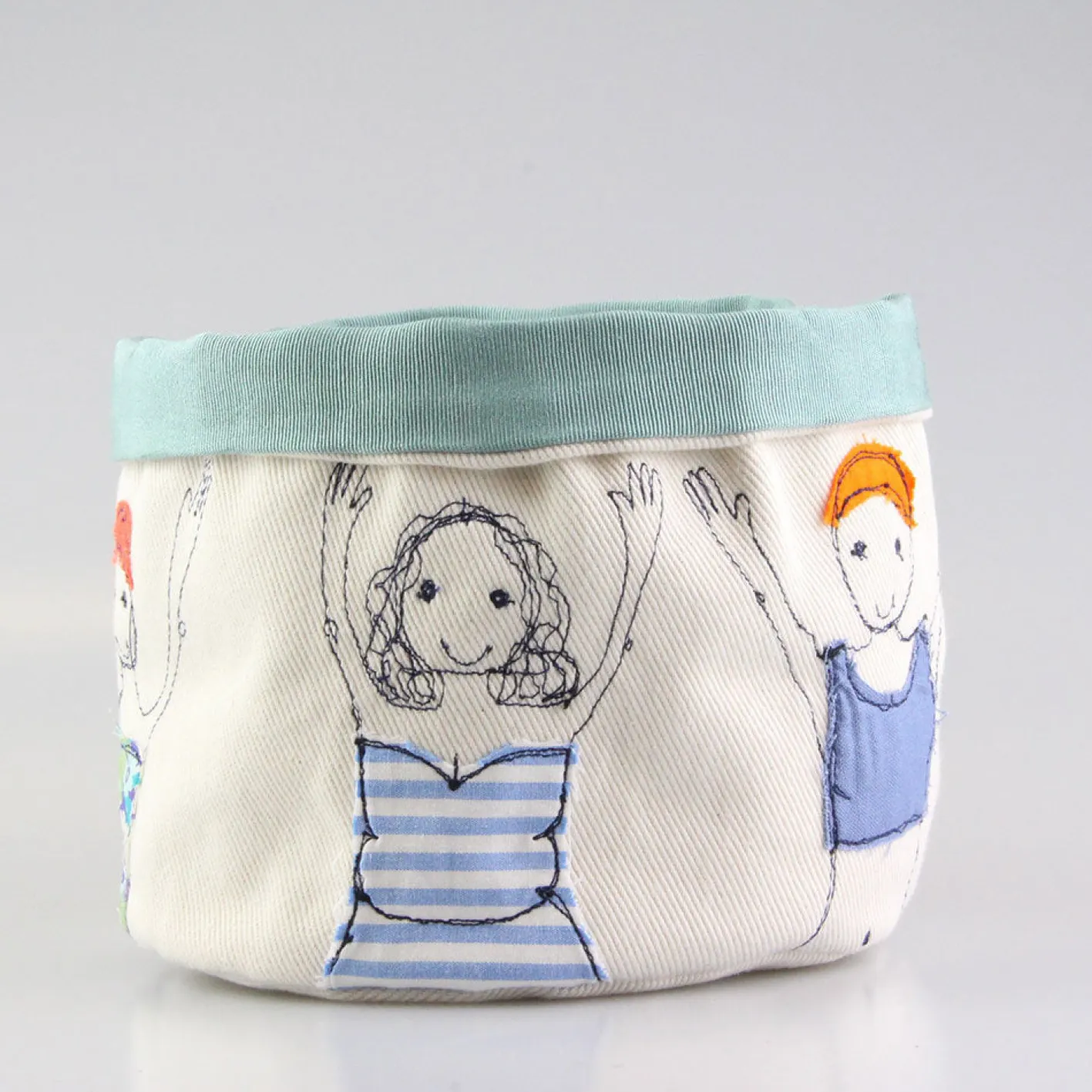 Poppy Treffry Bathers Embroidered Art Pot