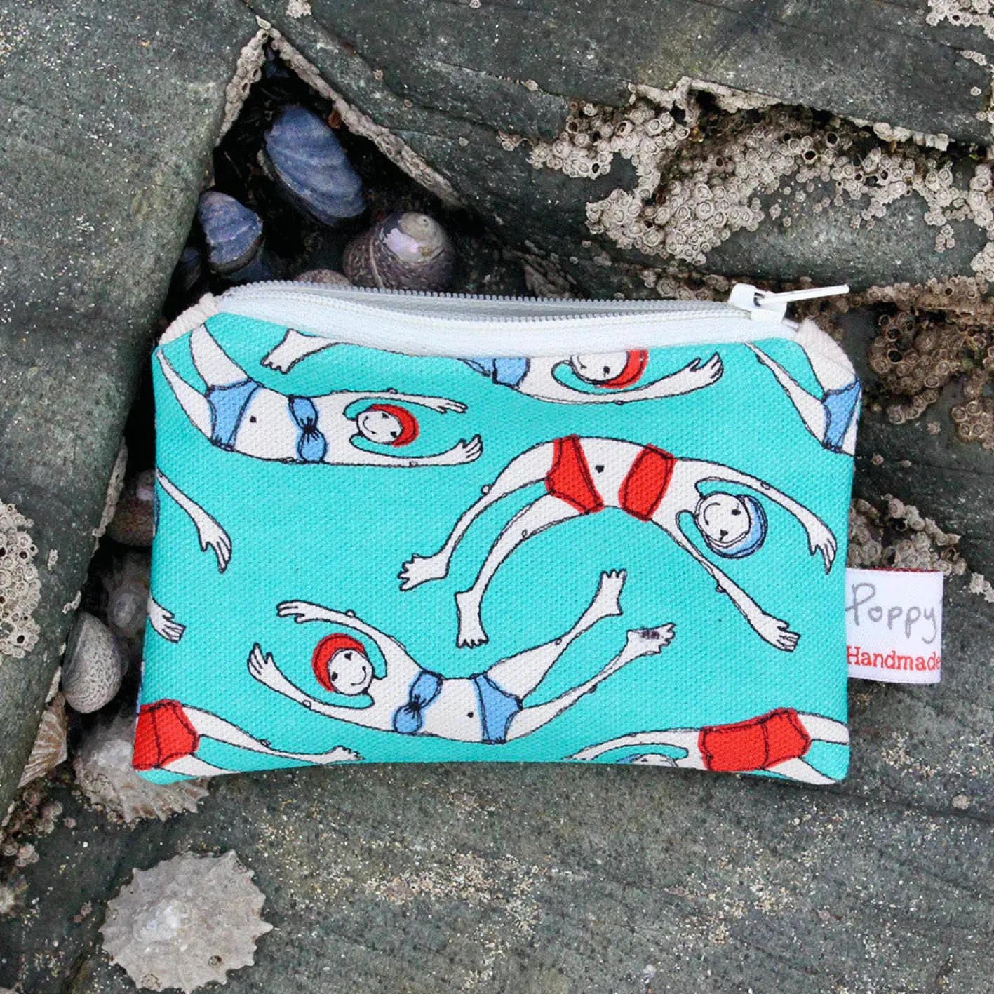 Poppy Treffry Bathers Small Flat Coin Purse