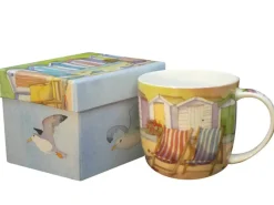 Emma Ball Beach Huts Bone China Mug (Boxed)