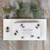 Toasted Crumpet Bee Bone China Rectangular Soap Dish