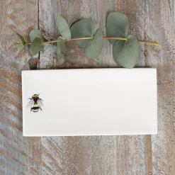 Toasted Crumpet Bee Bone China Rectangular Soap Dish