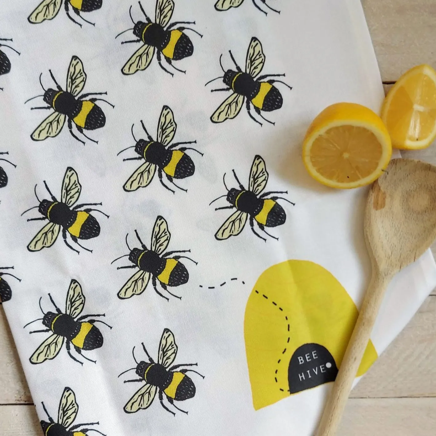 Lucky Lobster Bee Hive Tea Towel
