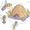 Emma Ball Bees & Hive Framed Print - Limited edition