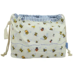 Emma Ball Bees Drawstring Cotton Bag