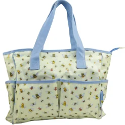 Emma Ball Bees Large Oilskin Pocket Bag