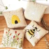 Corinne Lapierre Bees Linen Lavender Bags Embroidery Kit
