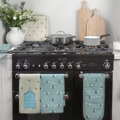 Sophie Allport Bees Teal Double Oven Glove