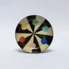 Roomytown Benson's Colour Hexagon Round Enamel Printed Tray