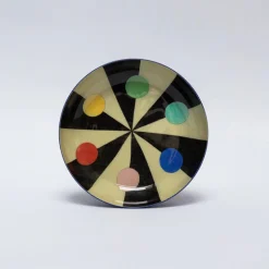 Roomytown Benson's Colour Hexagon Round Enamel Printed Tray