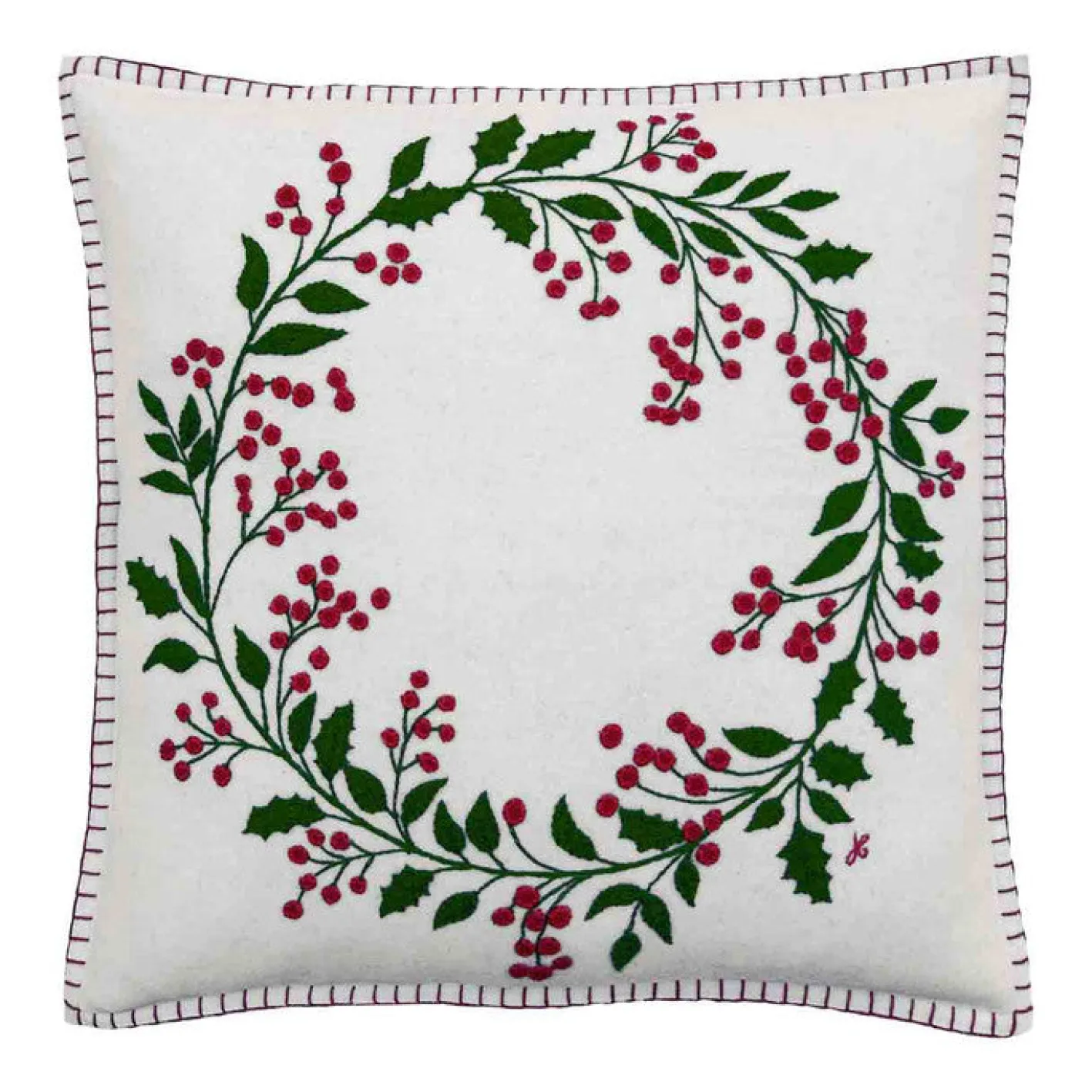 Jan Constantine Berry Wreath Pillow