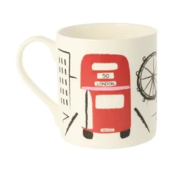 Mclaggan Smith Big Red Bus Bone China Mug