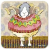 Emma Ball Big Sheep in Sweaters Coaster