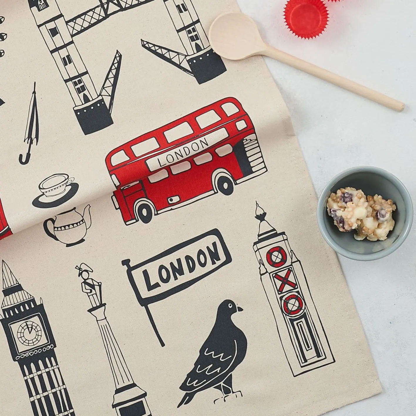 Victoria Eggs Big Smoke Tea Towel