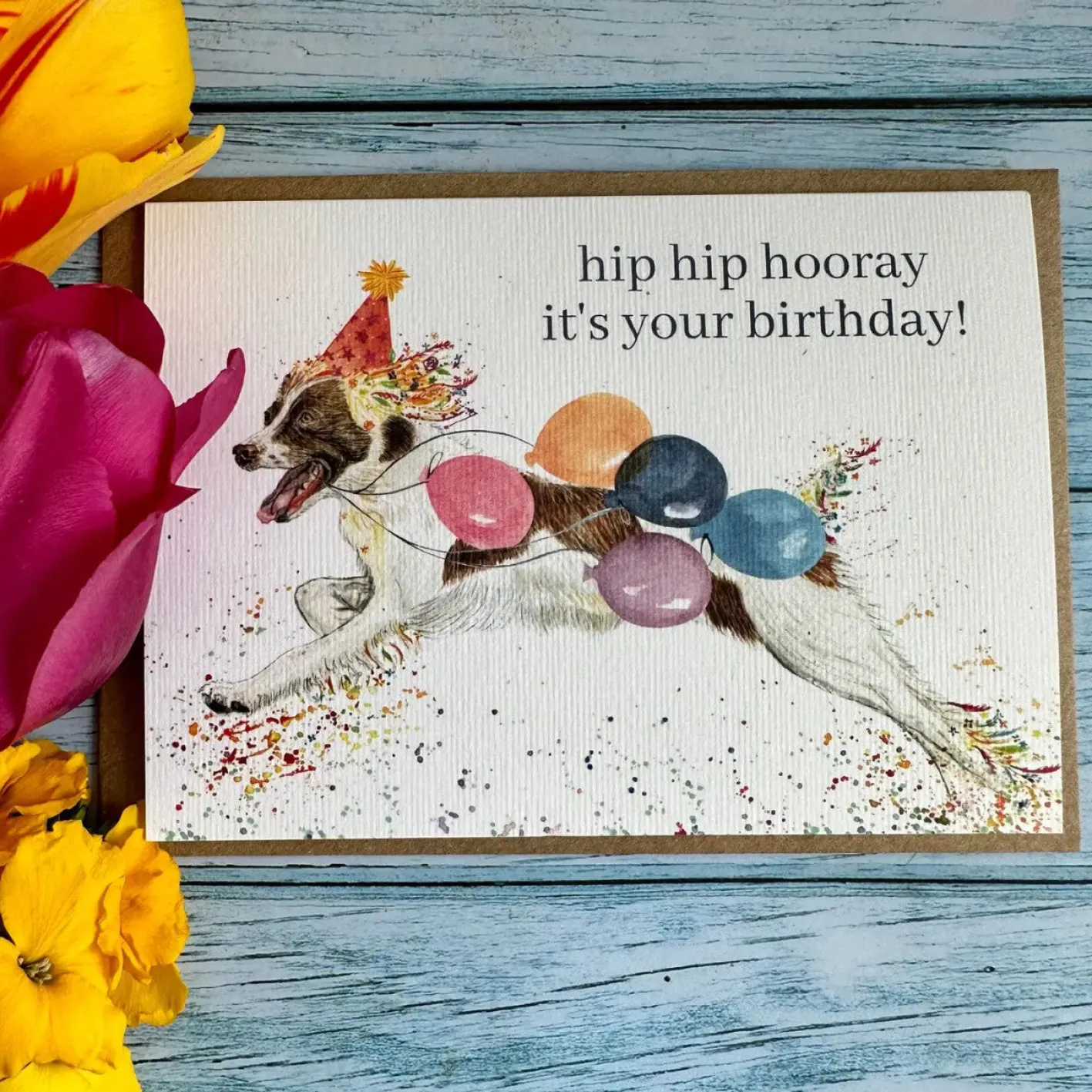 Jen Winnett Birthday Spaniel Eco-card
