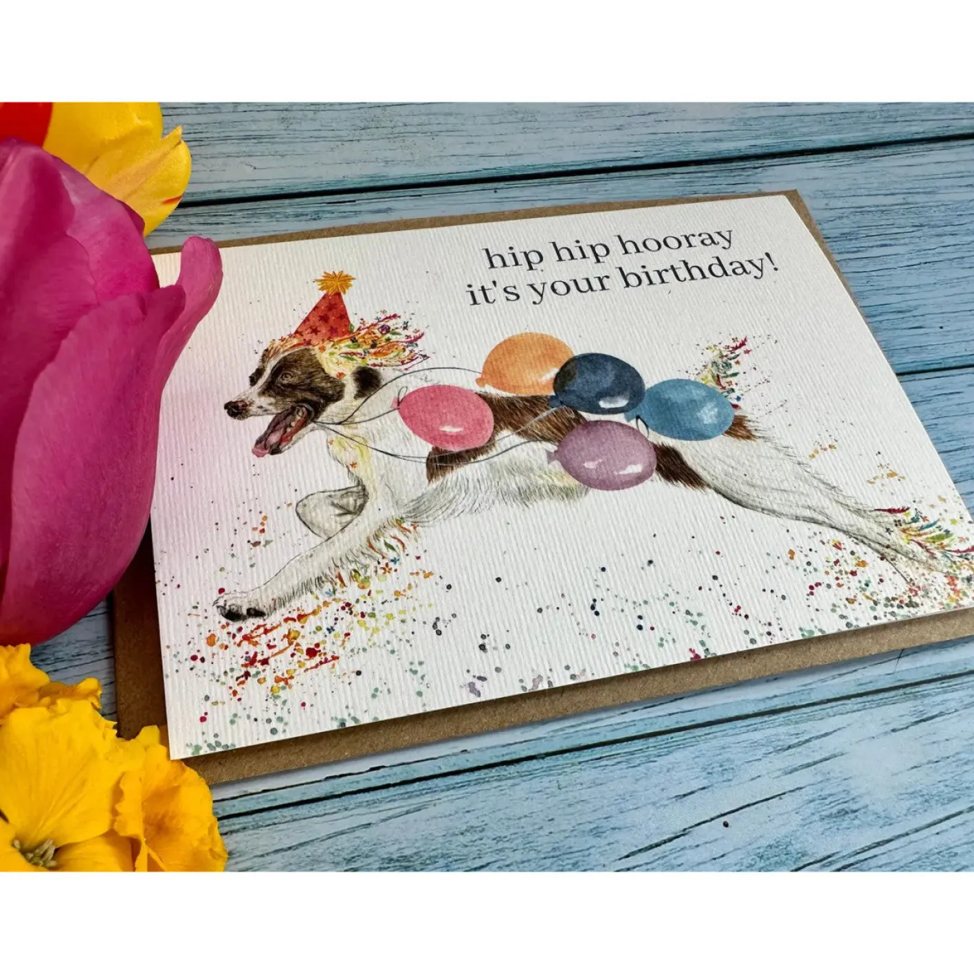 Jen Winnett Birthday Spaniel Eco-card