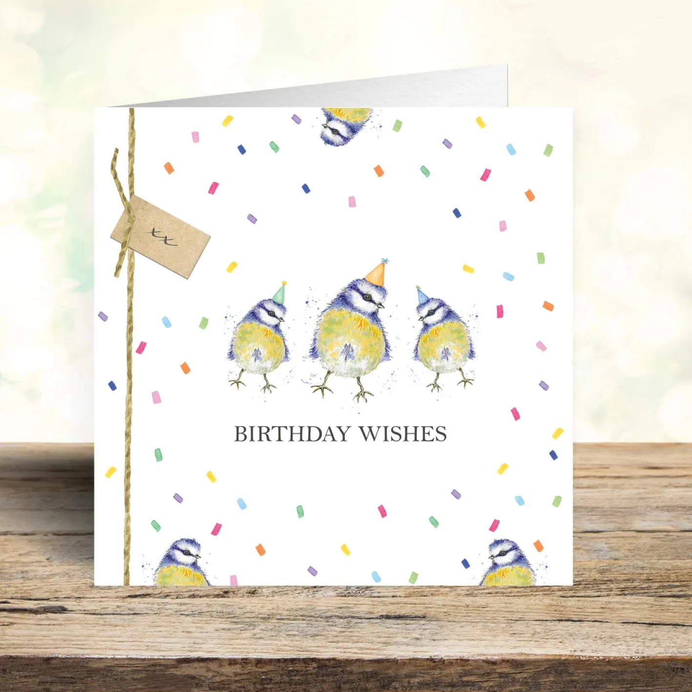 West Country Designs 'Birthday Wishes' Blue Tit Greetings Card