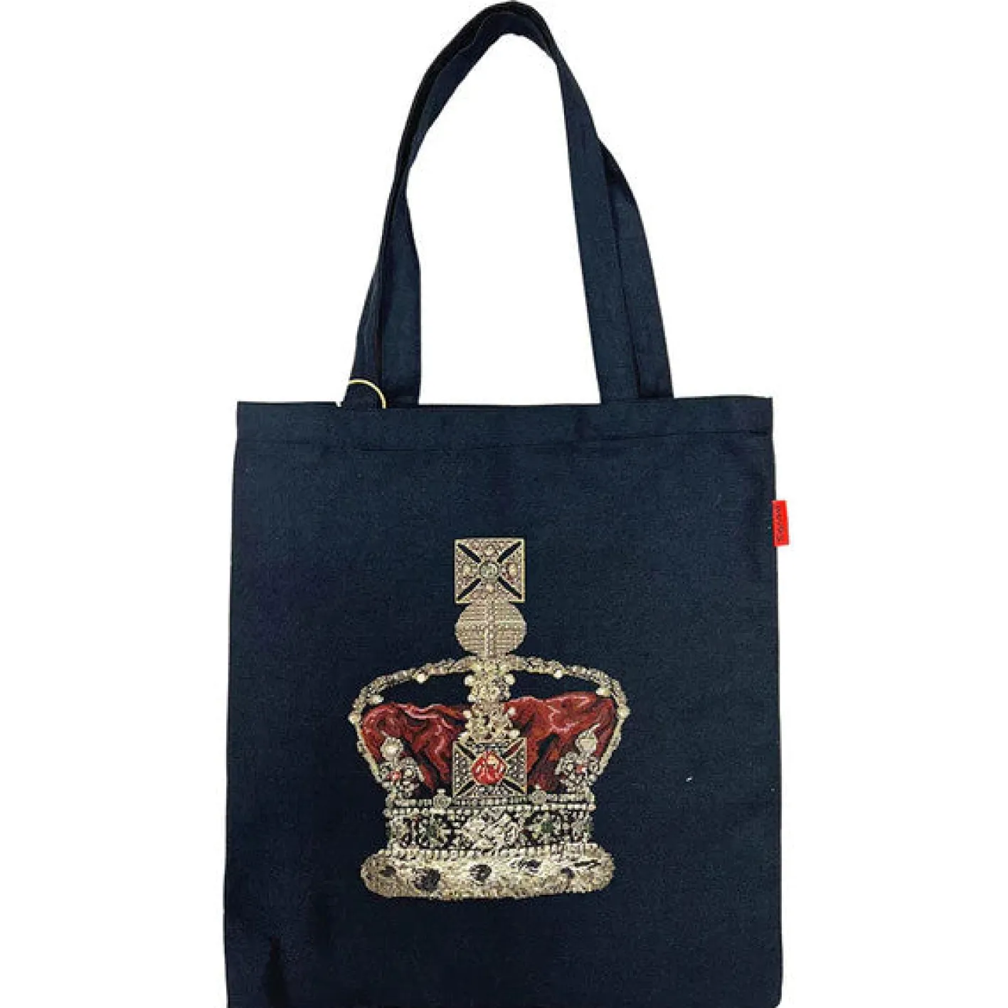 Signare Black Crown Flat Tote Bag