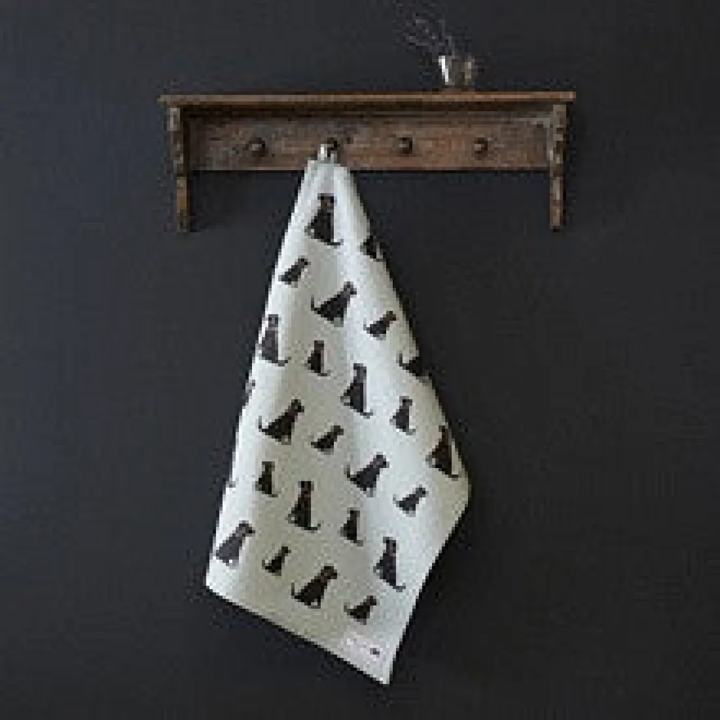 Sweet William Black Labrador Tea Towel