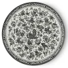 Burleigh Black Regal Peacock Large Plate 10 in