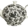 Burleigh Black Regal Peacock Large Teapot