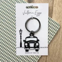 Victoria Eggs Black Taxi Keyring
