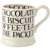 Emma Bridgewater Black Toast All Over Writing 1/2 Pint Mug